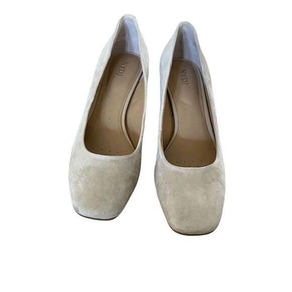 NYDJ Women's Beige Suede Block Heel Pumps size 8.5 - Picture 2 of 10